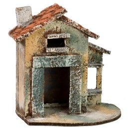 Casa individual con techo a dos aguas de 11,5x7,5x12,5 cm h