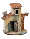 Casa individual con ruina de pared de ladrillos de 11x7x12,5 cm