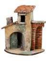 Casa individual con ruina de pared de ladrillos de 11x7x12,5 cm