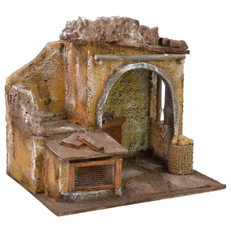 Tienda del pollero cm 19,5x14,5x18 h Mundo Pesebre