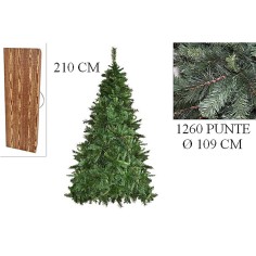 Árbol de Navidad con 1260 puntas de 210 cm de altura.