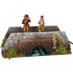 Puente con estatuas a paseo en movimiento serie Landi 8 cm