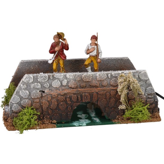 Puente con estatuas a paseo en movimiento serie Landi 8 cm