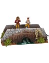 Ponte con statue a passeggio in movimento serie Landi 8 cm