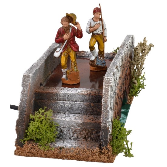 Ponte con statue a passeggio in movimento serie Landi 8 cm