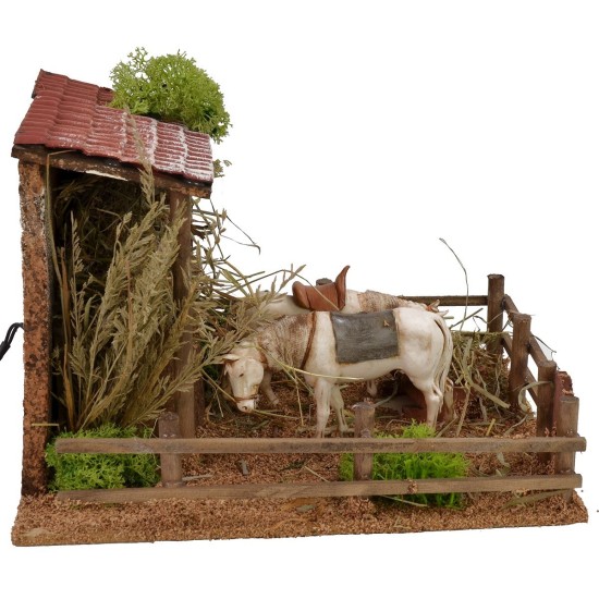 Centro ecuestre en movimiento serie Landi con establo para