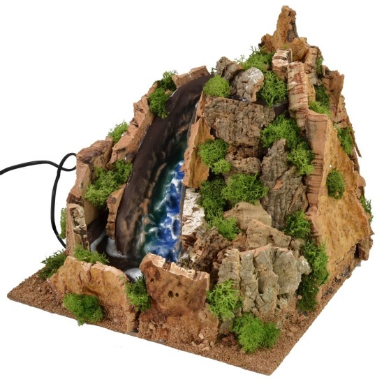Cascata funzionante tra le rocce cm 29x29x27h.