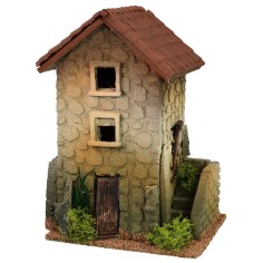 Casa con entrada lateral 15x12x21 h Mundo Pesebres