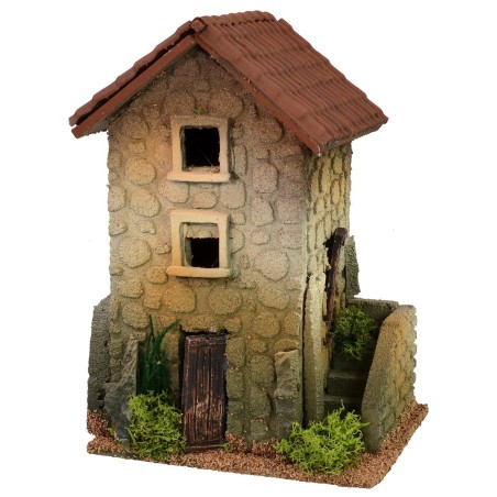 Casa con entrada lateral 15x12x21 h Mundo Pesebres