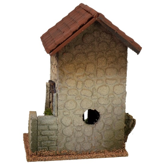 Casa con entrada lateral 15x12x21 h Mundo Pesebres