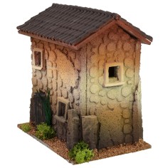 Casa effetto pietra cm 18x13x19,5h Mondo Presepi