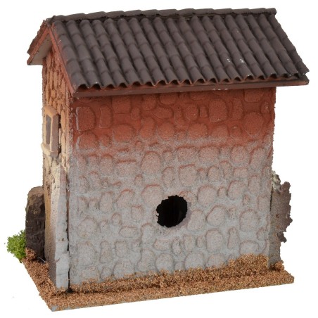 Casa efecto piedra cm 18x13x19,5h Mundo Belenes