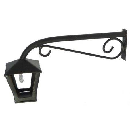 Lampione a muro grande con microlampada 12V. Mondo Presepi