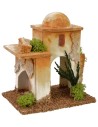 Pareja de minaretes con escaleras y arco árabe de 11x8x11,5 cm