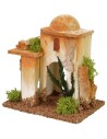 Pair of minarets with stairs and Arab arch cm 11x8x11.5 h for