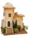 Pareja de minaretes con escaleras y arco árabe de 11x8x11,5 cm