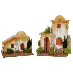 Pair of minarets with dome and stairs cm 11x8x15 h for statues 2