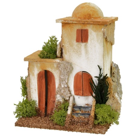 Coppia di minareti con cupola e scale cm 11x8x15 h per statue