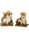 Pair with two floors with side arch 11x8x13h cm for 3-3.5cm