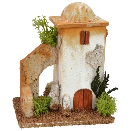 Pareja de dos niveles con arco lateral de 11x8x13 cm de altura