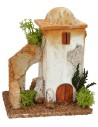 Pareja de dos niveles con arco lateral de 11x8x13 cm de altura