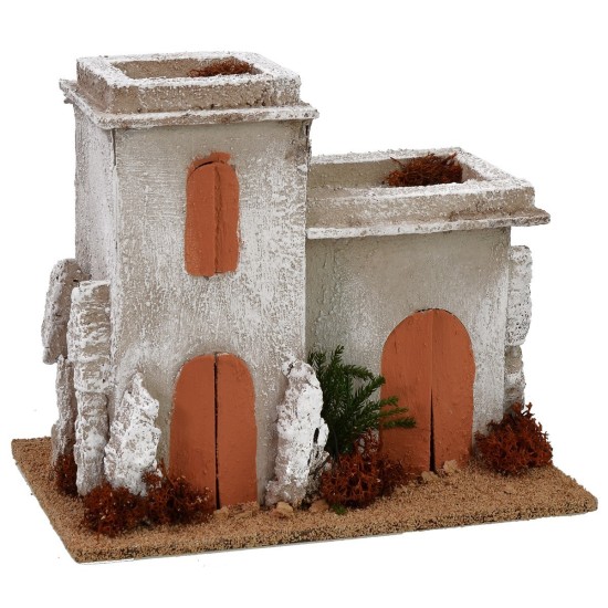 Minareto palestinese con tetti quadrati cm 20x12x16,5h