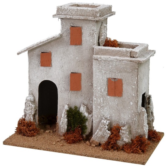 Casa palestina de 20x12x19,5 cm de altura para estatuas de 8 cm Mundo Pesebres