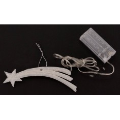 Estrella cometa de 15 cm luz cálida con 4 LED a pilas Mundo 2