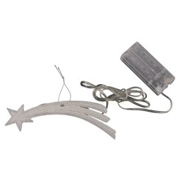 Estrella fugaz de 15 cm luz cálida con 4 LED a pilas