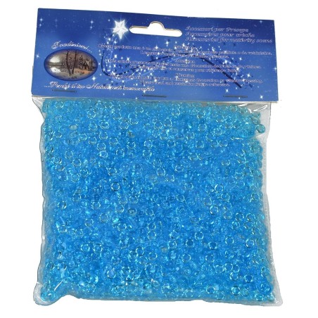 Bolsa de granillo de gemas pequeñas color celeste 150 gr
