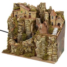 Paesaggio con cascata funzionante cm 25x14x22,5 h Mondo Presepi 2