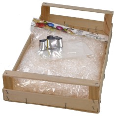 Wooden box cm 48,5x28, 5x4 h. with kit per pack