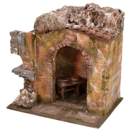 Setting of a chabattino for presepe cm 24,5x17, 5x24 h for