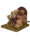 Campesino con hoz en movimiento serie Landi Moranduzzo 10 cm