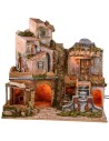 Presepe illuminato con cascata funzionante cm 60x45x61 h