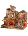 Presepe illuminato con cascata funzionante cm 60x45x61 h