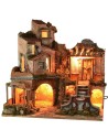Presepe illuminato con cascata funzionante cm 60x45x61 h