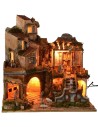 Presepe illuminato con cascata funzionante cm 60x45x61 h