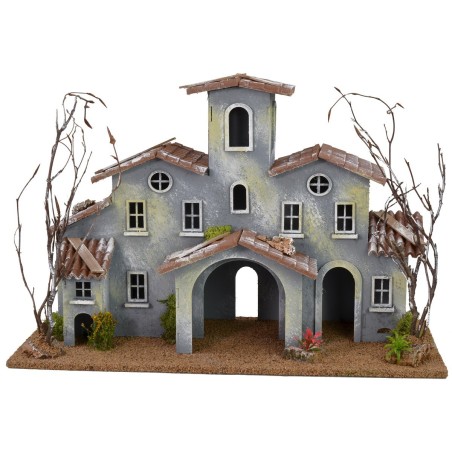 Borgata con patio cm 42x19x29 h Mondo Pesebres