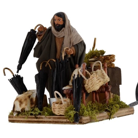 Ombrellaio orientale in movimento serie 10 cm Mondo Presepi