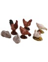 Juego de 12 animales de corral Landi Moranduzzo para estatuas