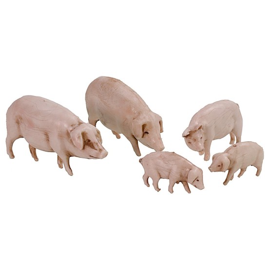 Set de 5 cerdos Landi Moranduzzo para estatuas de 10 cm