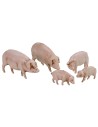 Set de 5 cerdos Landi Moranduzzo para estatuas de 10 cm
