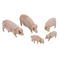Set de 5 cerdos Landi Moranduzzo para estatuas de 10 cm 2