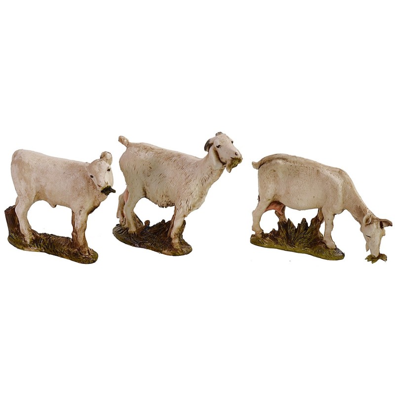 Set 2 capre e vitello serie 10 cm Landi Moranduzzo Mondo Presepi