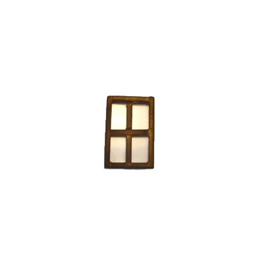 Medium window in aged wood 6x9 cm