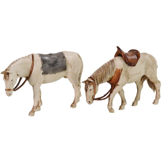 Conjunto de 2 caballos serie 10 Landi Moranduzzo Mondo Presepi