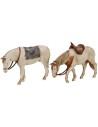 Conjunto de 2 caballos serie 10 Landi Moranduzzo Mondo Presepi