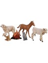 Set of 5 animals and flame series 10 cm Landi Moranduzzo