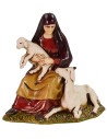 Mujer con cabra y cordero serie 10 cm Landi Moranduzzo